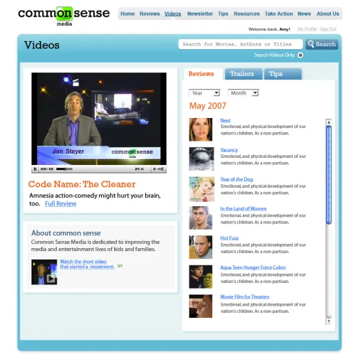 Common Sense Media Website 1