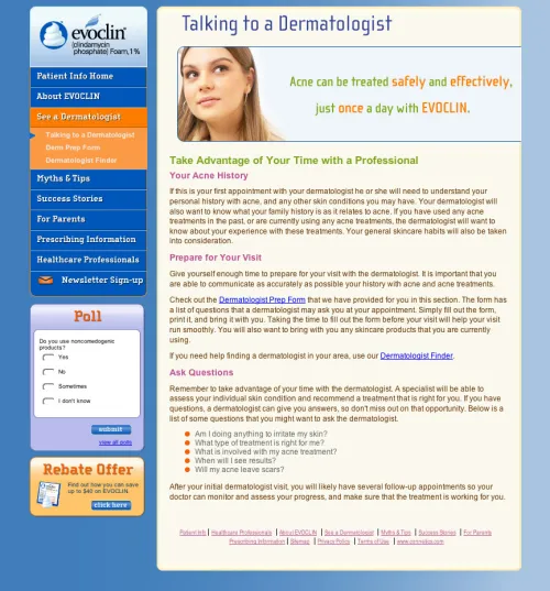 Evoclin Website 2