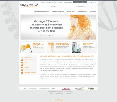 Oncotype DX Website 1